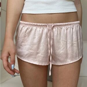 Brandy Melville Light Pink Satin Shorts